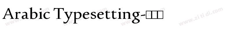 Arabic Typesetting字体转换
